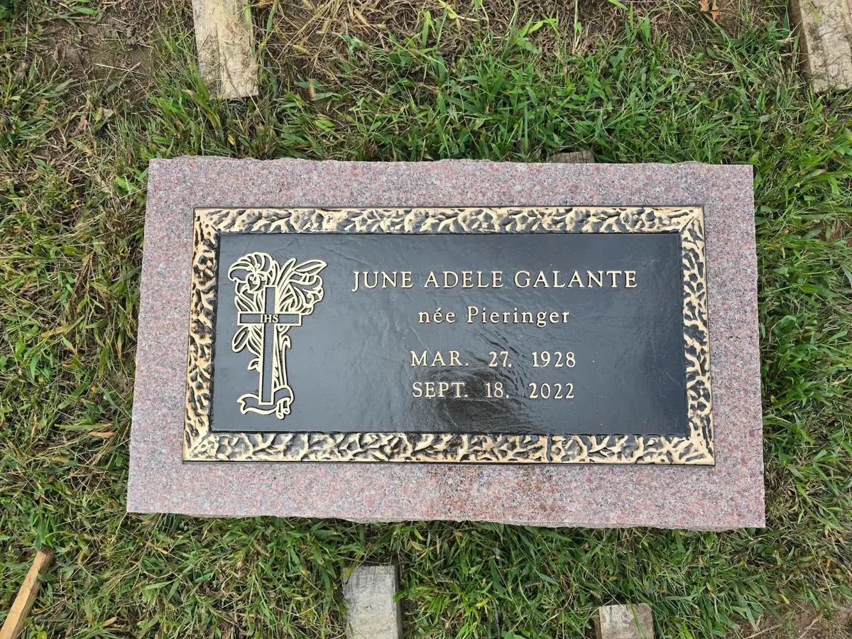 Bronze grave marker — cast example 4