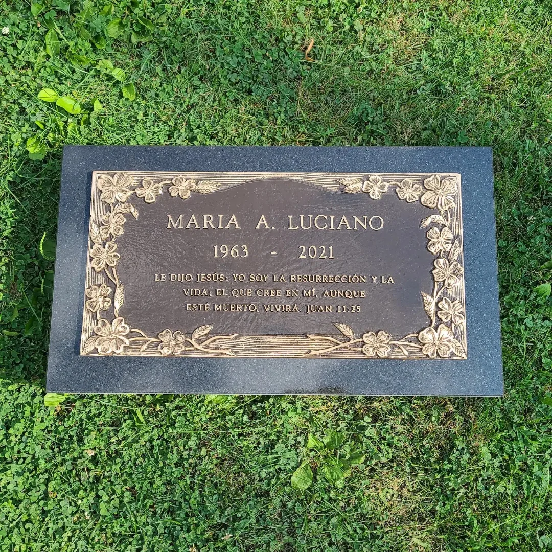Bronze grave marker — cast example 5